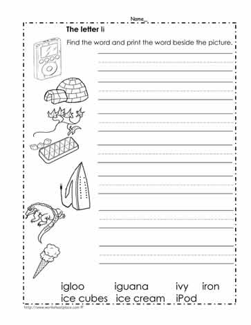 Print the Words Beginning with I